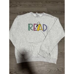 READ Multicolor Letter Print Crewneck Sweatshirt  Streetwear‎ Graphic Pullover